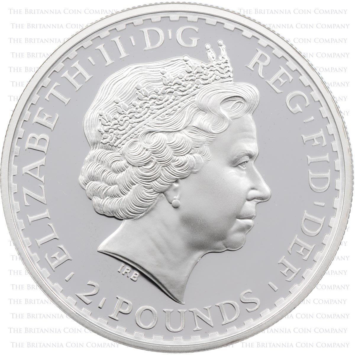 1998 Britannia One Ounce Silver Proof Coin Obverse