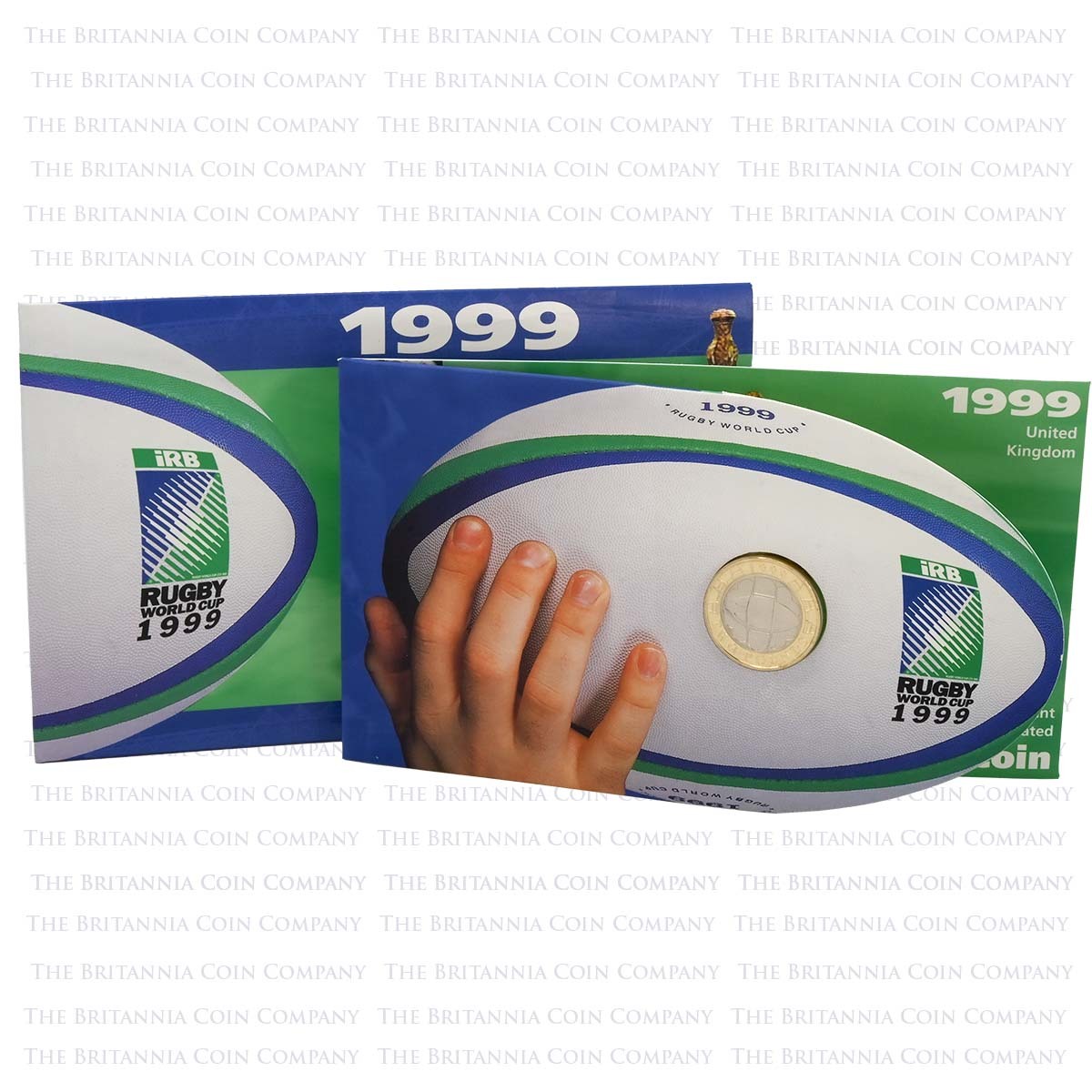 1999 Rugby World Cup £2 Brilliant Uncirculated In Folder Packaging