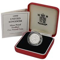 1999 Scottish Lion £1 Piedfort Silver Proof Thumbnail