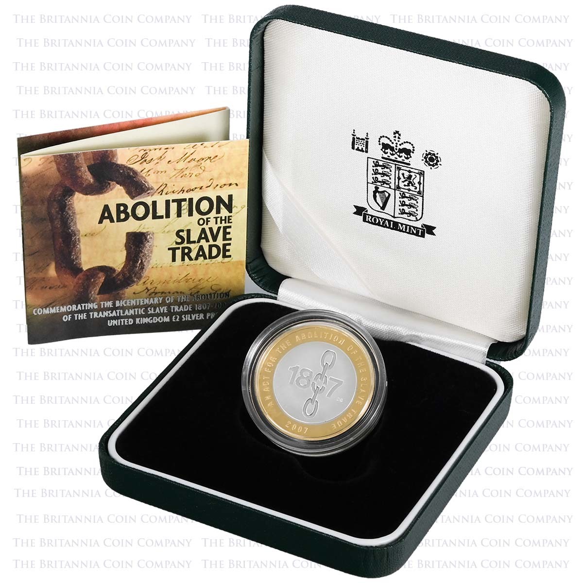 UKASTSP 2007 Abolition Of The Slave Trade 200th Anniversary Two Pound Silver Proof Coin Boxed