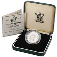 1995 Nations United For Peace £2 Silver Proof Thumbnail