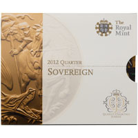 UKBQ12RN 2012 Gold Bullion Quarter Sovereign Diamond Jubilee Coin In Sleeve Thumbnail