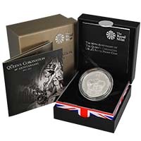 2013 Queen's Coronation 60th Anniversary Five Pound Crown Silver Proof Coin Thumbnail