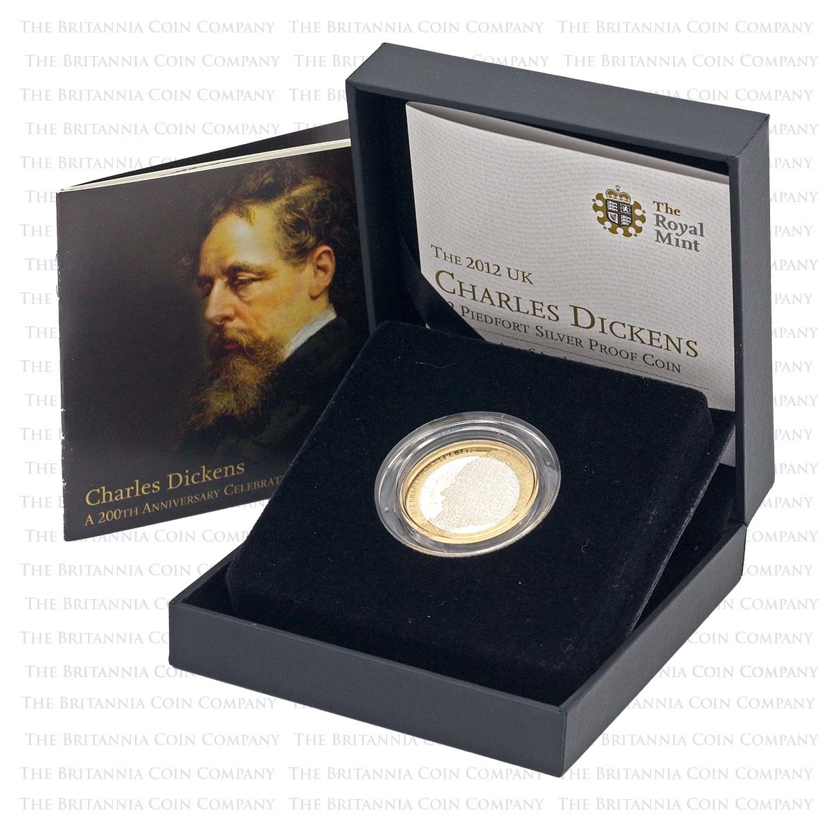 2009 Charles Darwin Two Pound Piedfort Silver Proof Coin Boxed