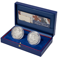2004 Entente Cordiale Silver Proof UK-France Coin Set Thumbnail