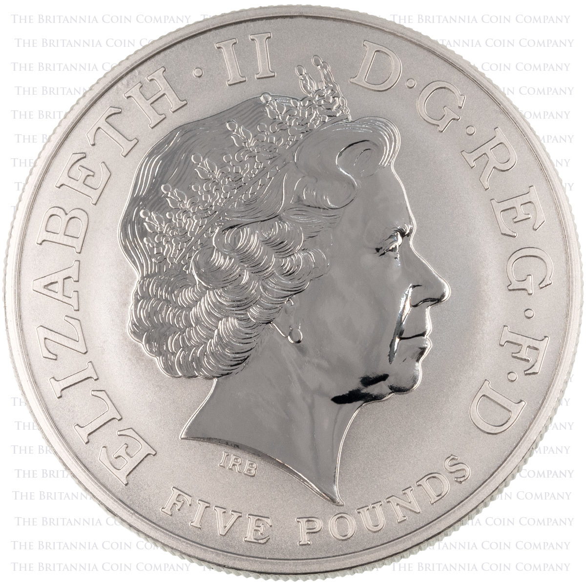 UKECPT 2004 Entente Cordiale 100th Anniversary Five Pound Crown Piedfort Platinum Proof Coin Obverse
