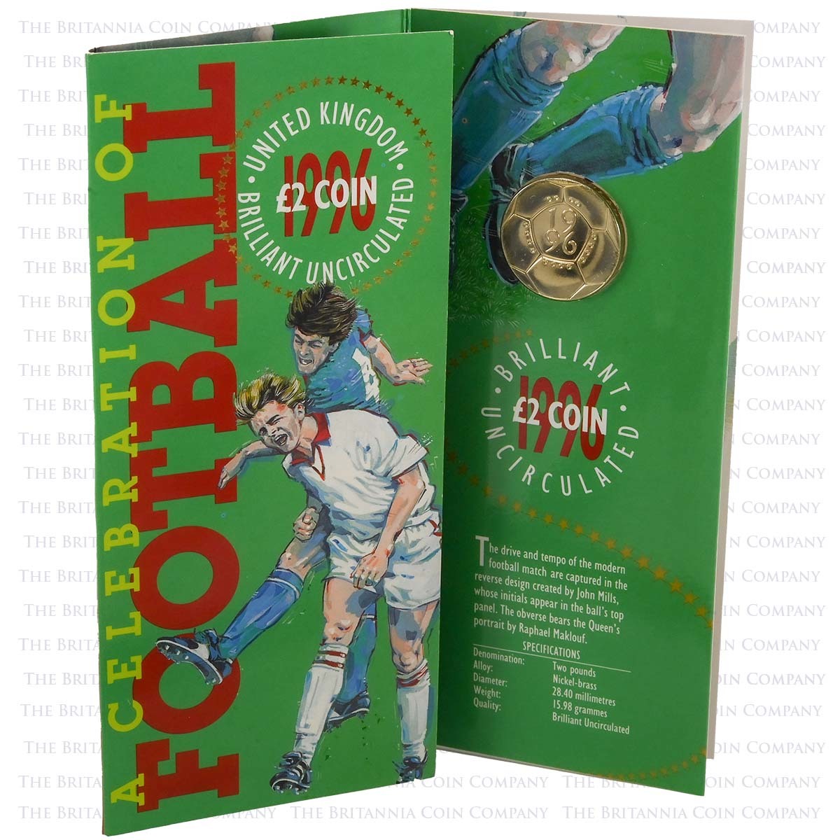 1996 Celebration Of Football £2 Brilliant Uncirculated In Folder Packaging