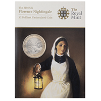 UKFNBUCC 2010 Florence Nightingale Two Pound Brilliant Uncirculated Carded Coin thumbnail image