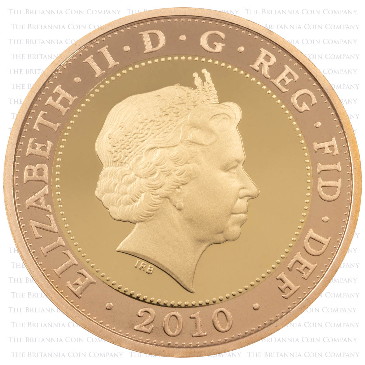 UKFNGP 2010 Florence Nightingale Two Pound Gold Proof Coin Obverse