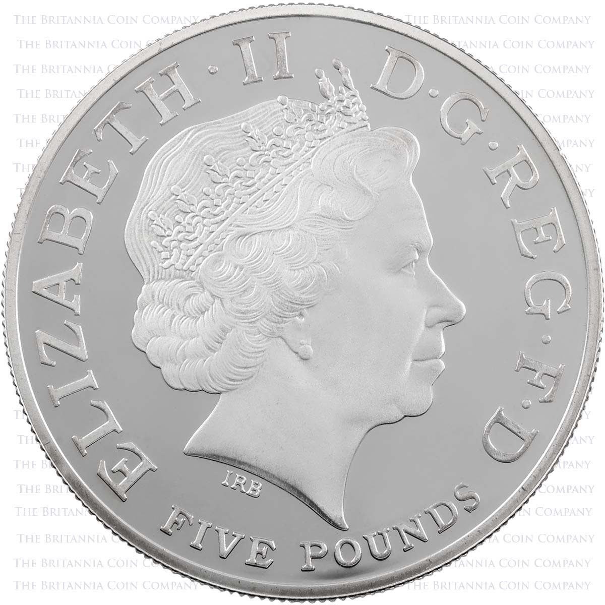 UKGCPF 2013 Prince George Christening £5 Crown Piedfort Silver Proof Obverse