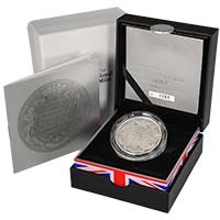 UKGCPF 2013 Prince George Christening Five Pound Crown Piedfort Silver Proof Coin Thumbnail