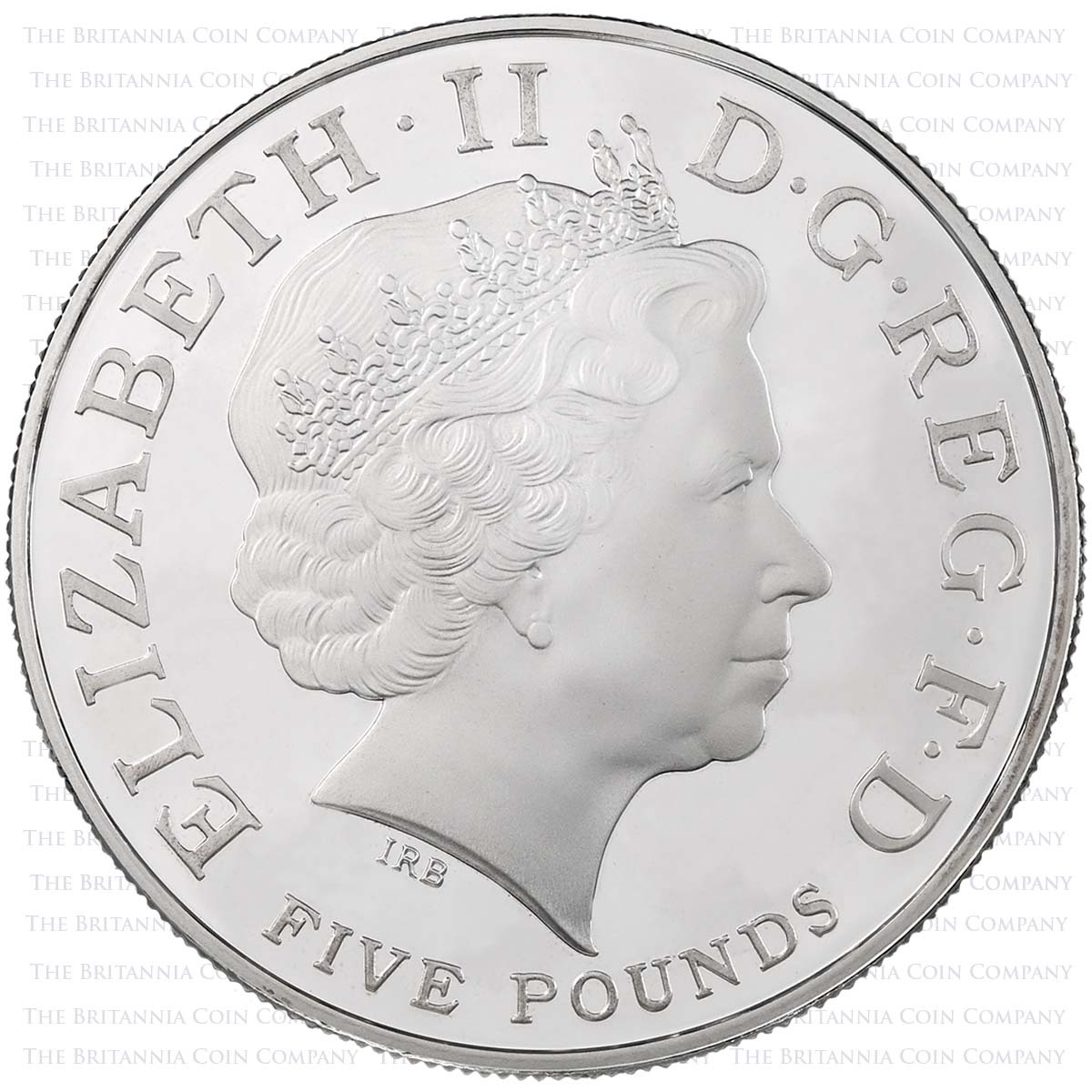 UKGCSP 2013 Prince George Christening £5 Crown Silver Proof Obverse