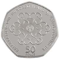 UKGGPF 2010 Girl Guides 50p Piedfort Silver Proof Thumbnail