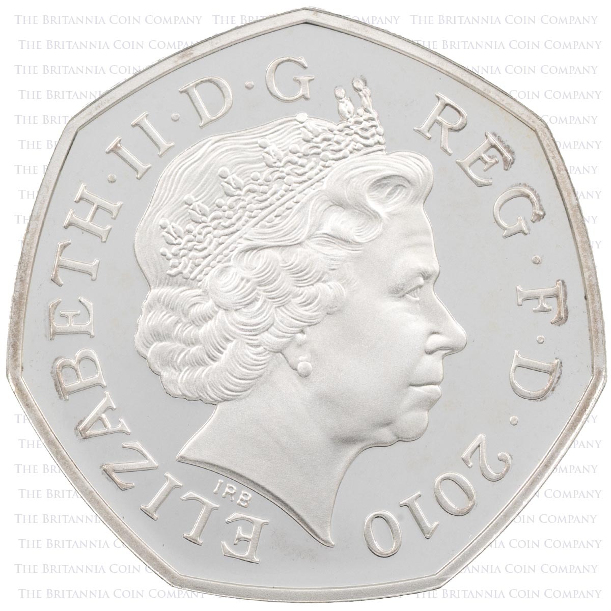 UKGGSP 2010 Girlguiding Fifty Pence Silver Proof Coin obverse