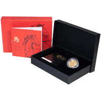 UKH14GT 2014 Lunar Year Of The Horse Tenth Ounce Gold Brilliant Uncirculated Coin Thumbnail