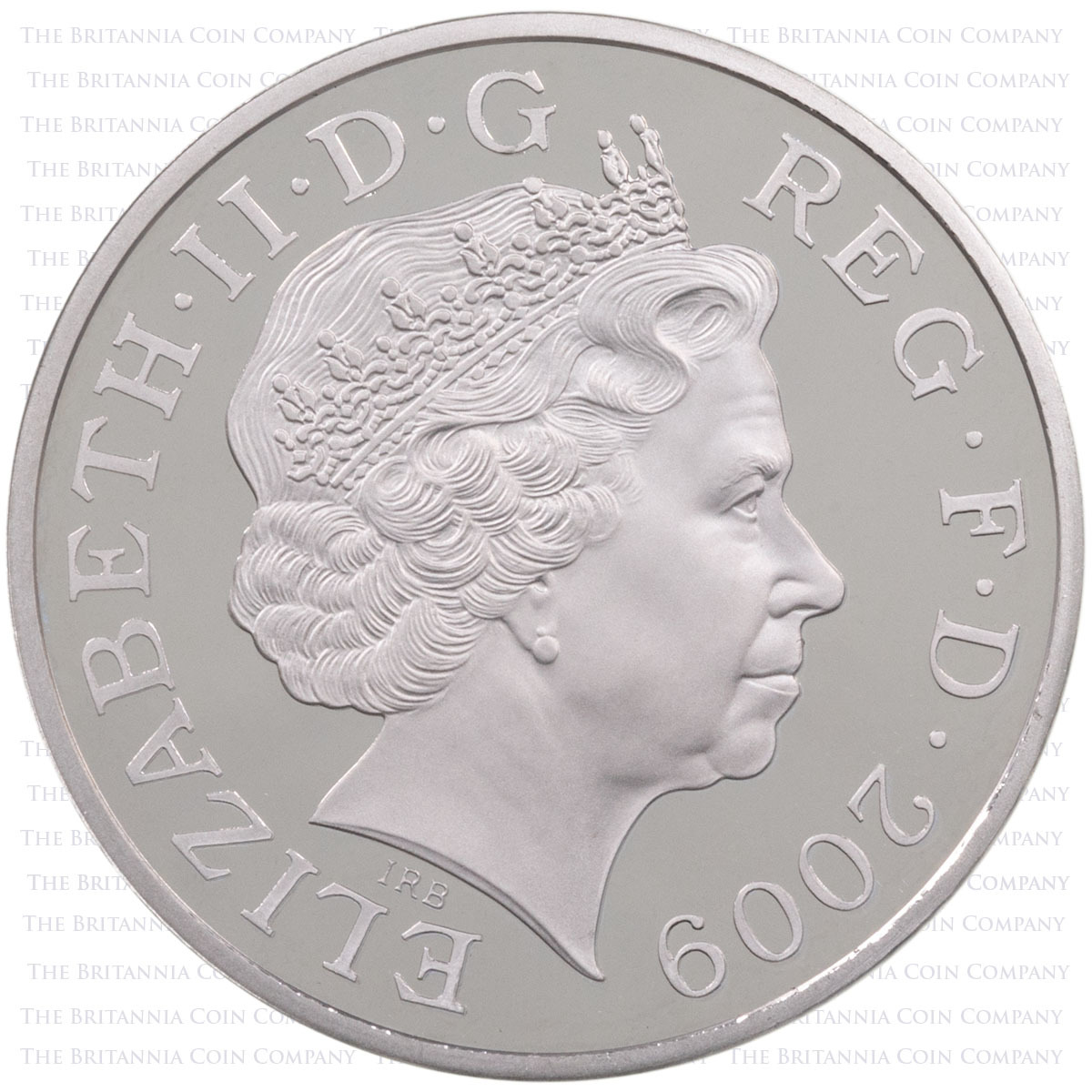 2009 Henry VIII Accession 500th Anniversary Five Pound Crown Piedfort Platinum Proof Coin Obverse