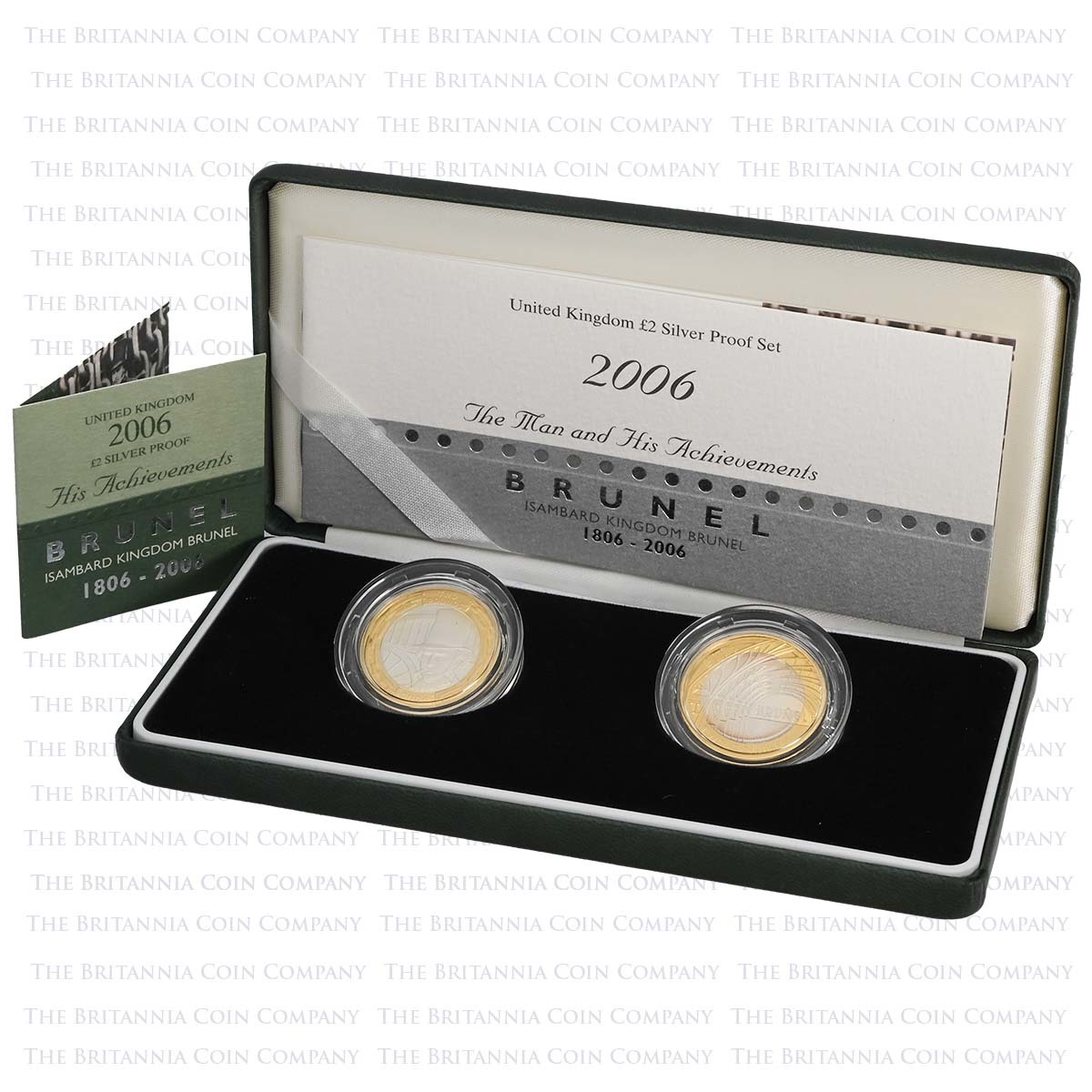 UKIB2SP 2006 Isambard Kingdom Brunel £2 Set Silver Proof Boxed