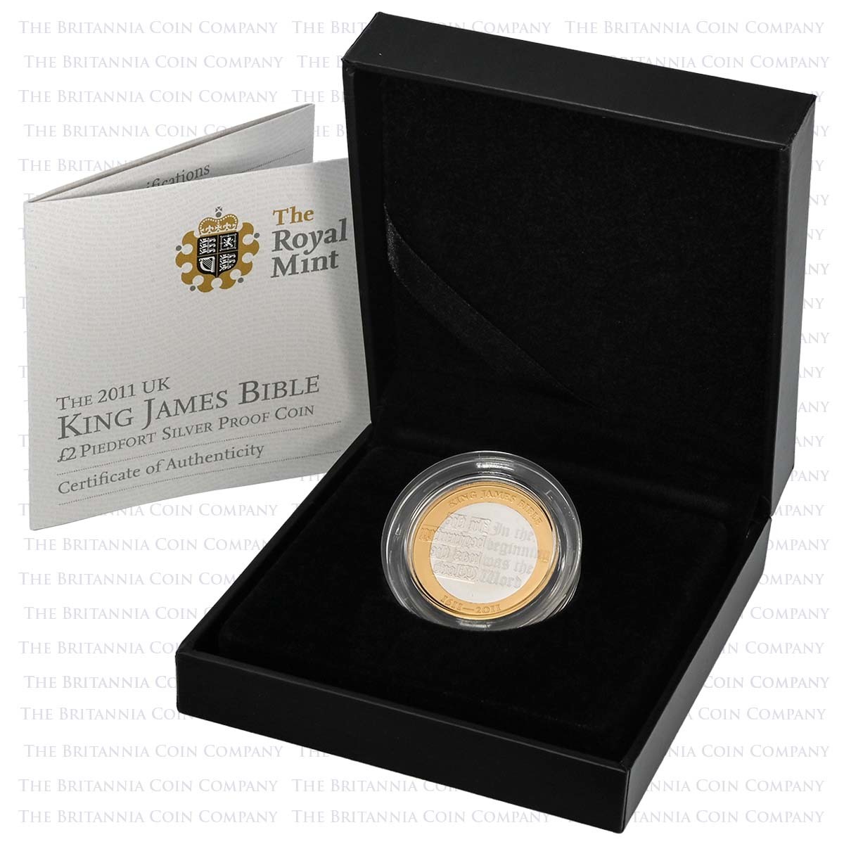 UKKBPF 2011 King James Bible £2 Piedfort Silver Proof Boxed