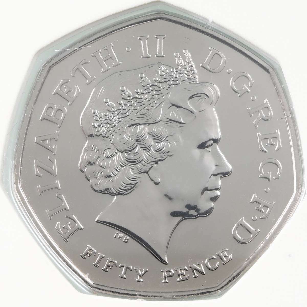 2009 Kew Gardens 50p Brilliant Uncirculated Coin In Folder Obverse