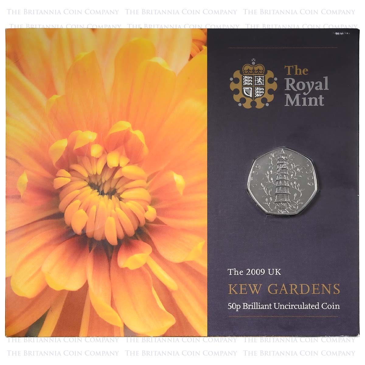 2009 Kew Gardens 50p Brilliant Uncirculated Coin In Folder