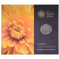 2009 Kew Gardens 50p Brilliant Uncirculated Coin In Folder Thumbnail