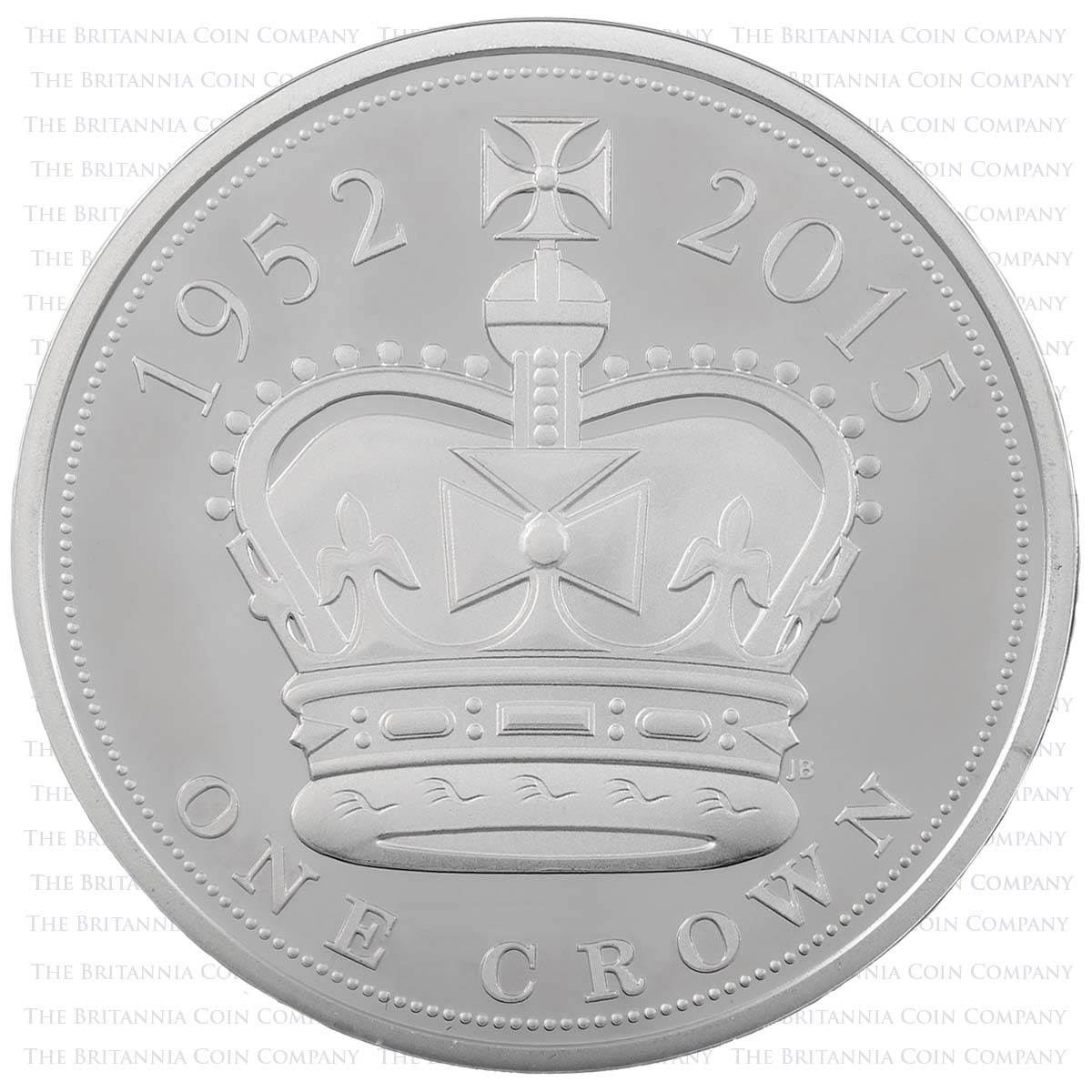 UKLRMPF 2015 Longest Reigning Monarch £5 Crown Piedfort Silver Proof Reverse