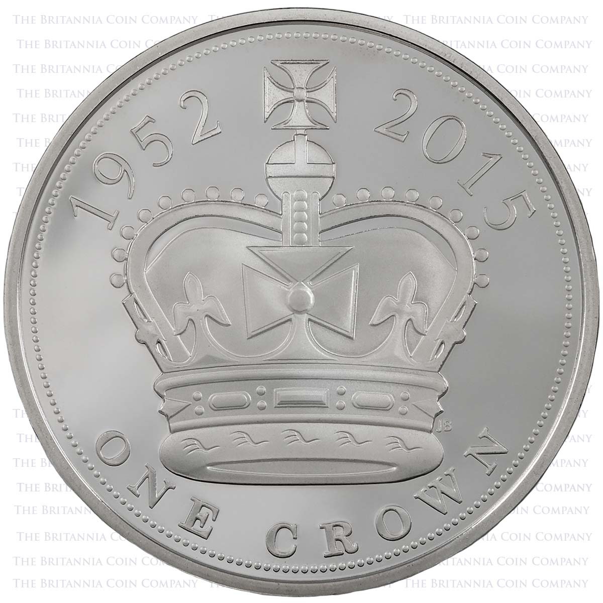 UKLRMSP 2015 Longest Reigning Monarch £5 Crown Silver Proof Reverse