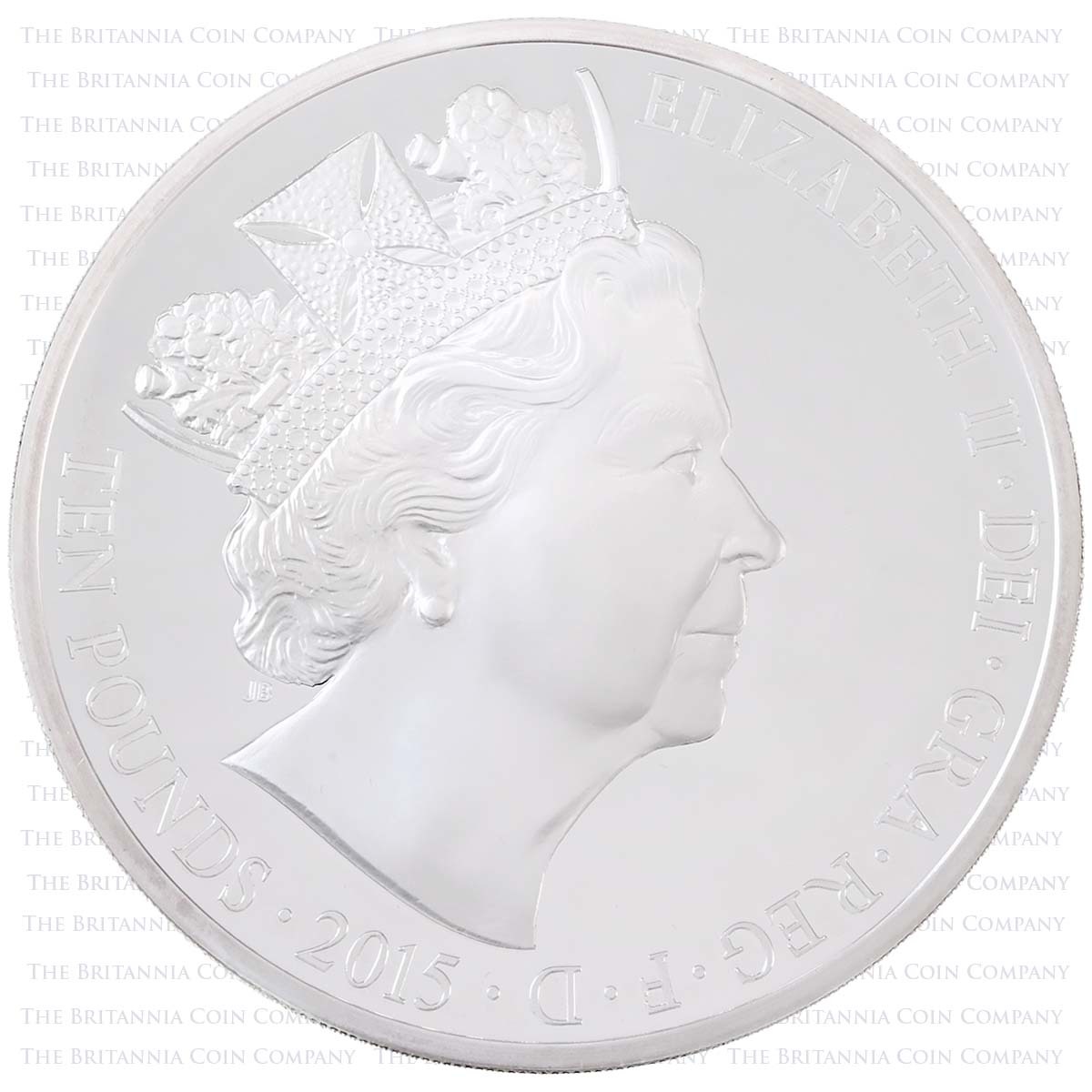 UKLRMSS 2015 Longest Reigning Monarch 5oz Silver Proof Obverse