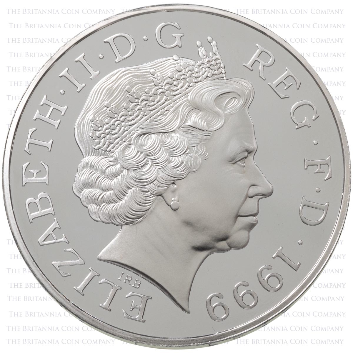 UKM99SP 1999 Millennium Five Pound Silver Proof Coin Obverse