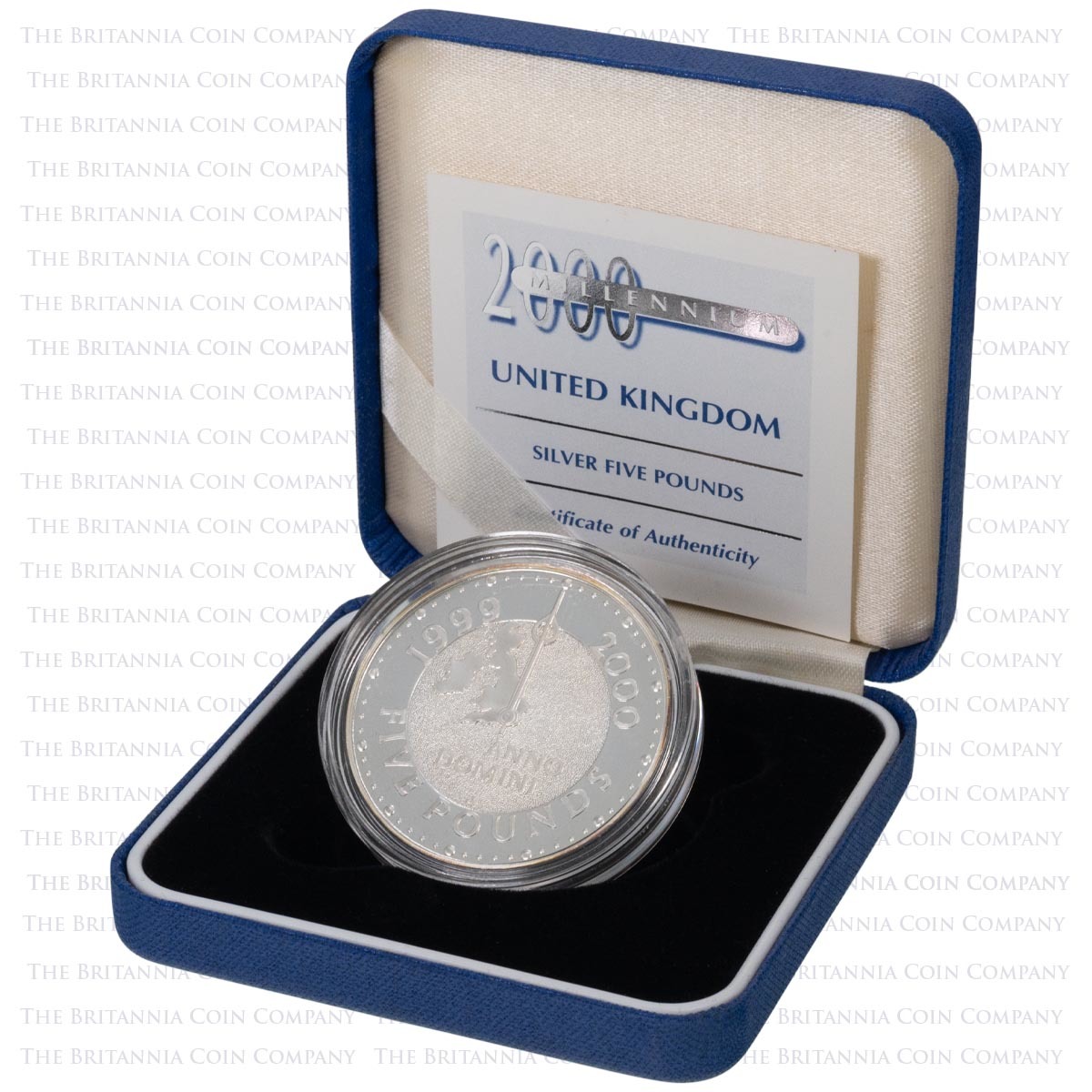UKM99SP 1999 Millennium Five Pound Silver Proof Coin Boxed