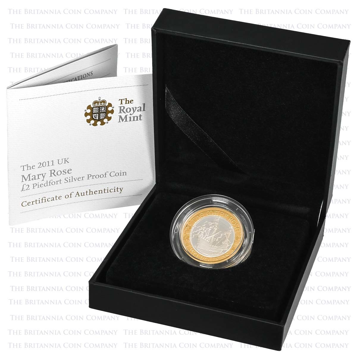 UKMRPF 2011 Mary Rose Two Pound Piedfort Silver Proof Coin Boxed