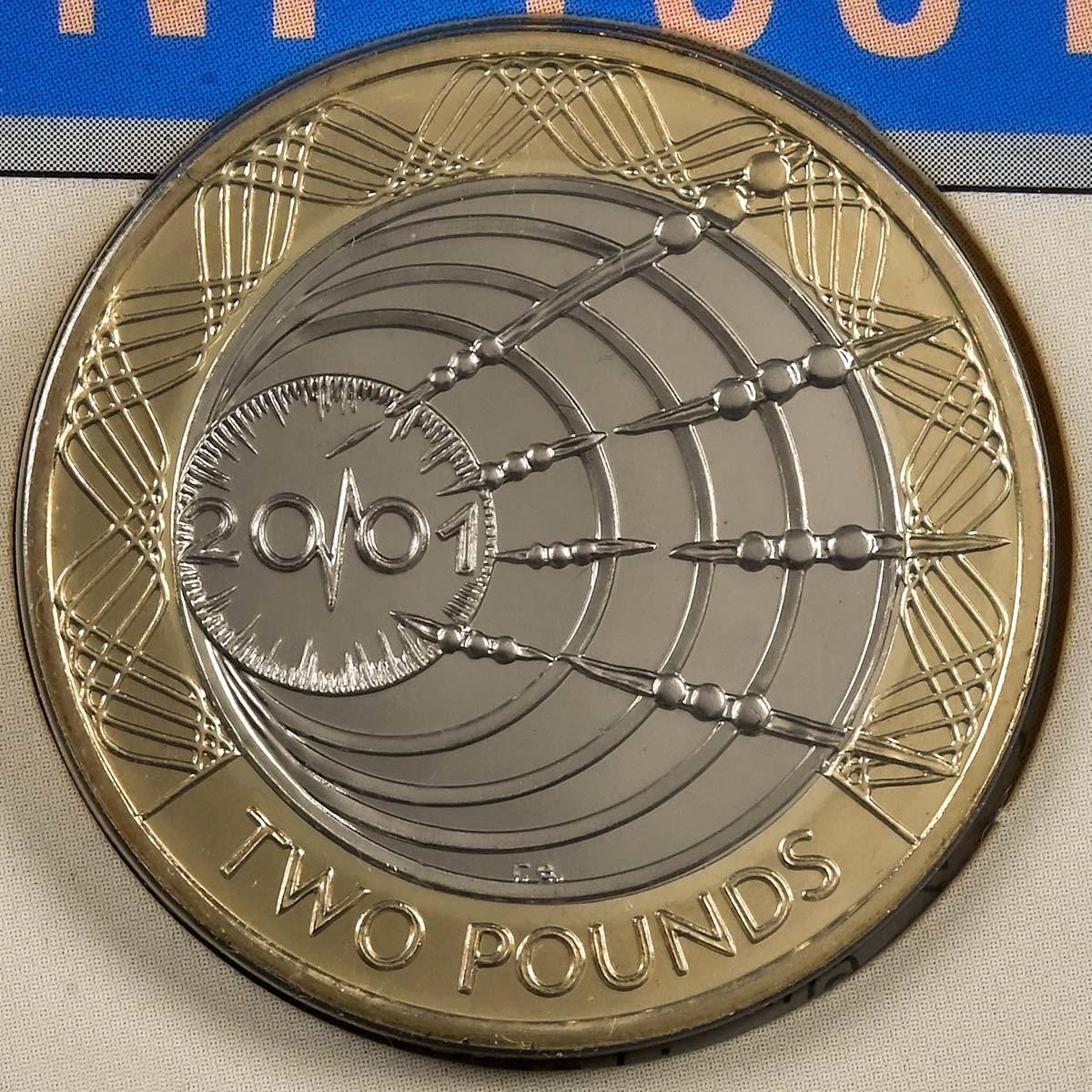 2001 Marconi First Wireless Transmission £2 Brilliant Uncirculated In Folder Reverse