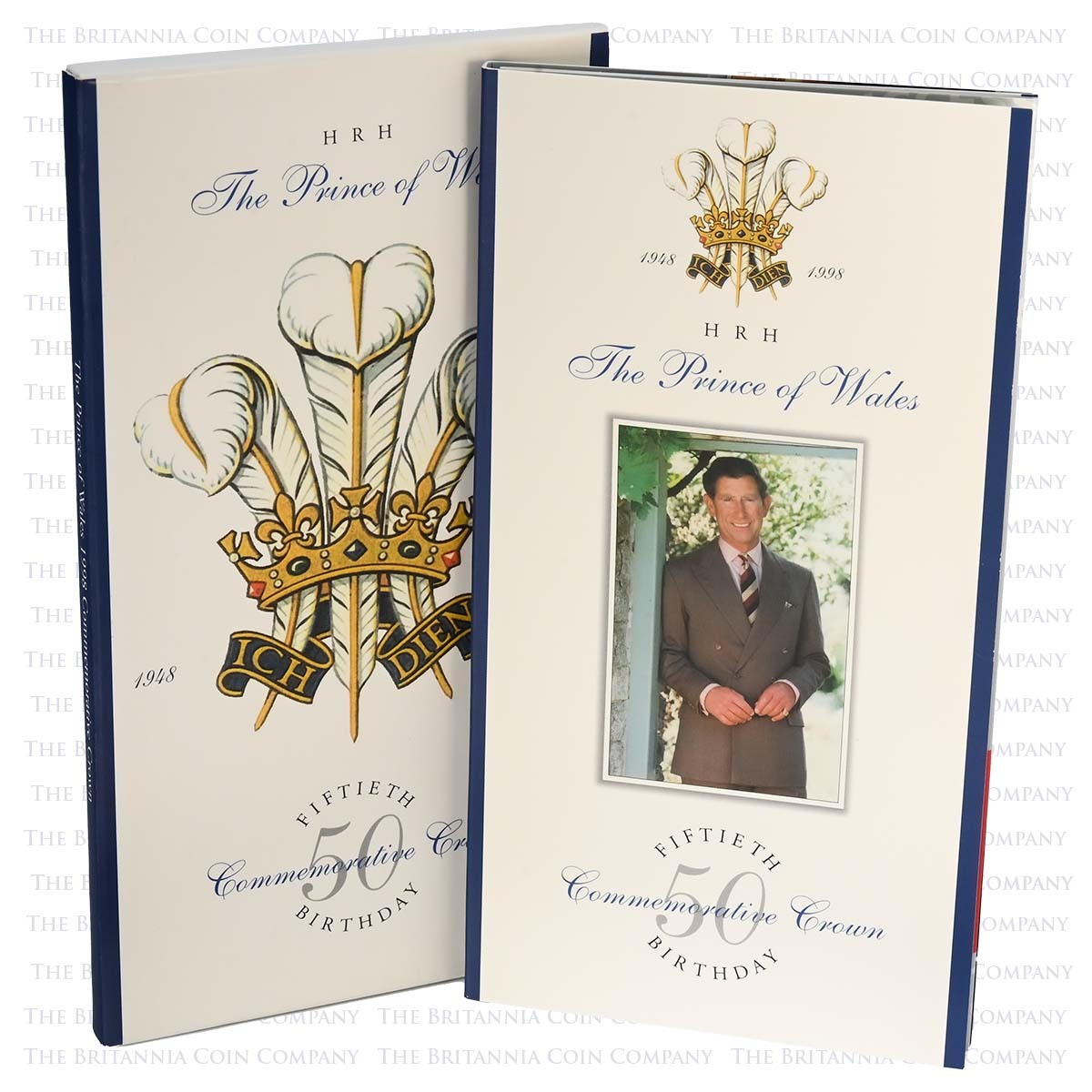 1998 Prince Charles 50th Birthday £5 Crown BU in Folder Packaging