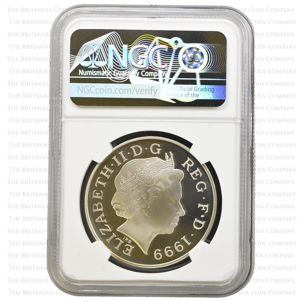 1999 Princess Diana Five Pound Silver Proof NGC PF 68 Ultra Cameo Coin Obverse