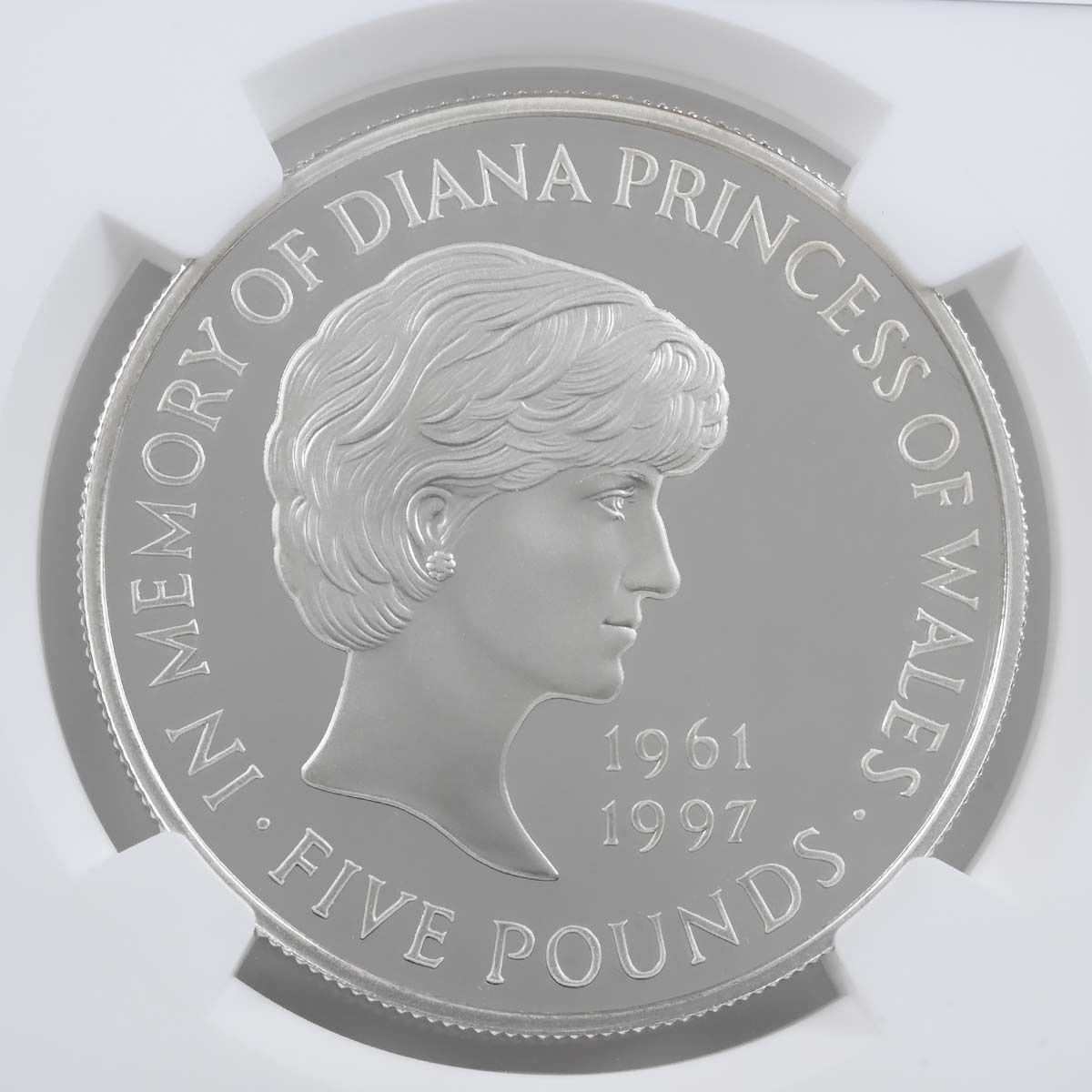 1999 Princess Diana £5 Crown Silver Proof PF 69 Ultra Cameo Reverse