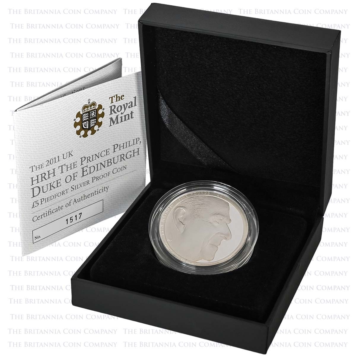 UKPHILPF 2011 Prince Philip 90th Birthday £5 Crown Piedfort Silver Proof Boxed