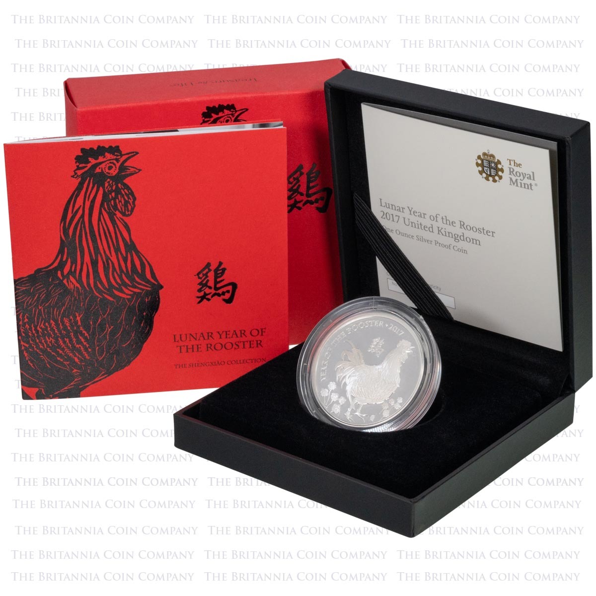 UKR17SP 2017 Lunar Year Of The Rooster One Ounce Silver Proof Coin Boxed