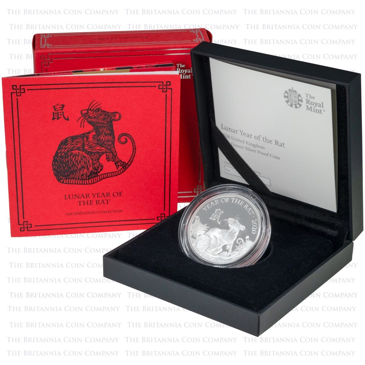 UKR20SP 2020 Lunar Year Of The Rat One Ounce Silver Proof Coin Boxed