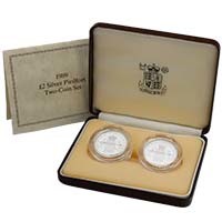 UKRI2PF 1989 Claim and Bill of Rights £2 Set Piedfort Silver Proof Thumbnail