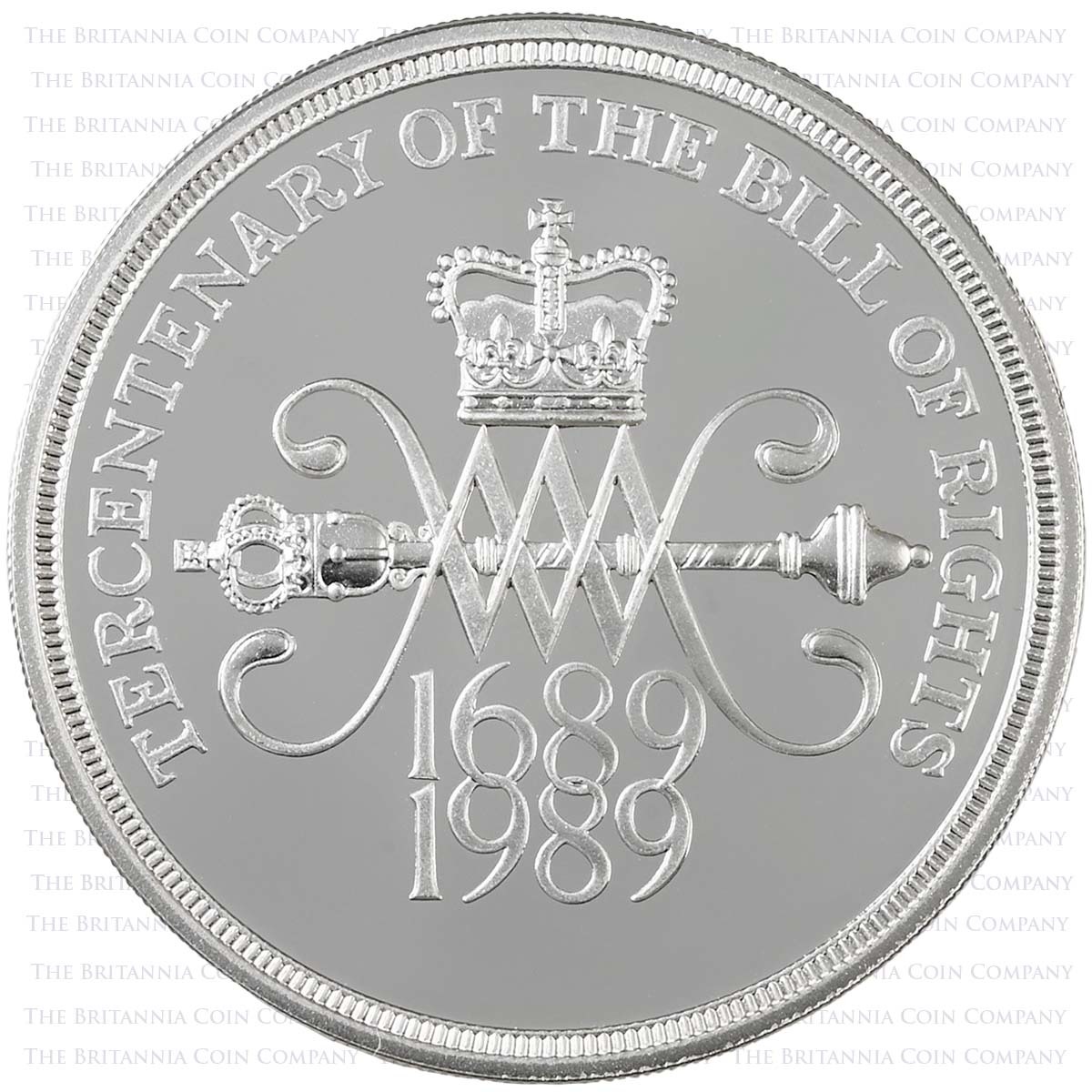 UKRI2SP 1989 Claim and Bill of Rights £2 Set Silver Proof Bill