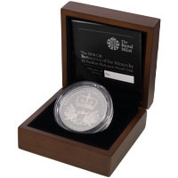 UKRMPP 2010 Restoration Of The Monarchy Five Pound Crown Piedfort Platinum Proof Coin Thumbnail