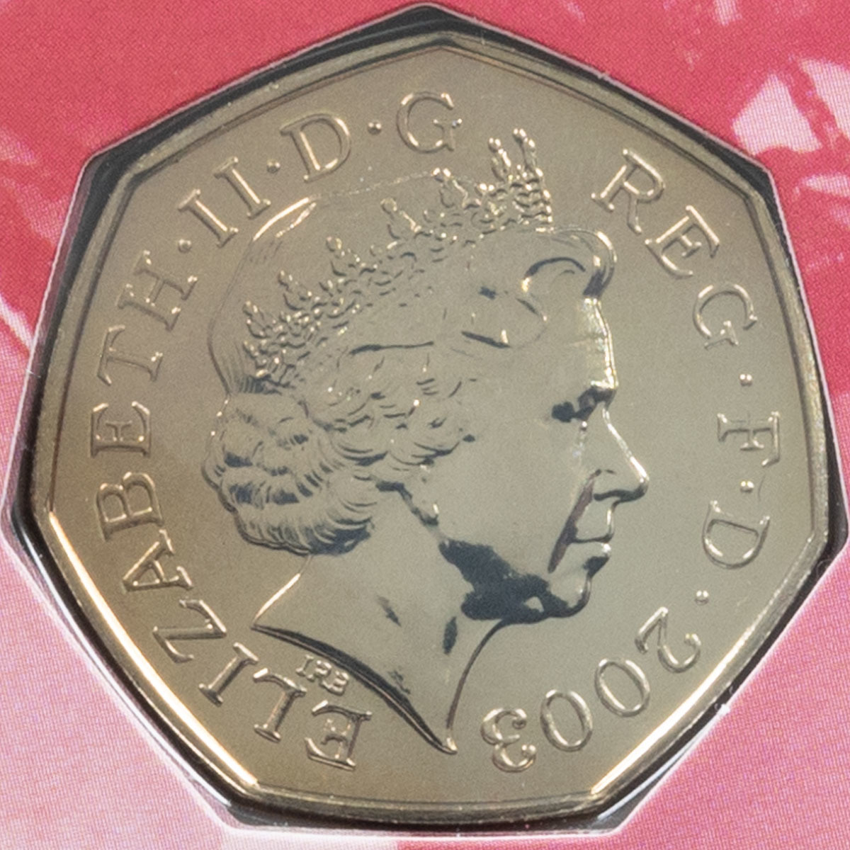 UKSMBU 2003 Suffragettes WSPU Votes For Women Fifty Pence Brilliant Uncirculated Coin In Folder Obverse