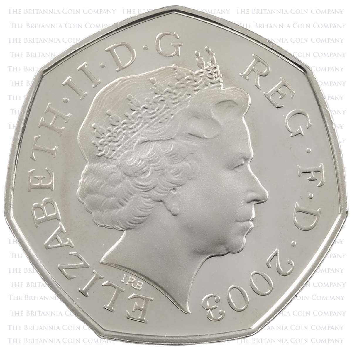 UKWSSP 2003 Suffragettes WSPU 50p Silver Proof Obverse
