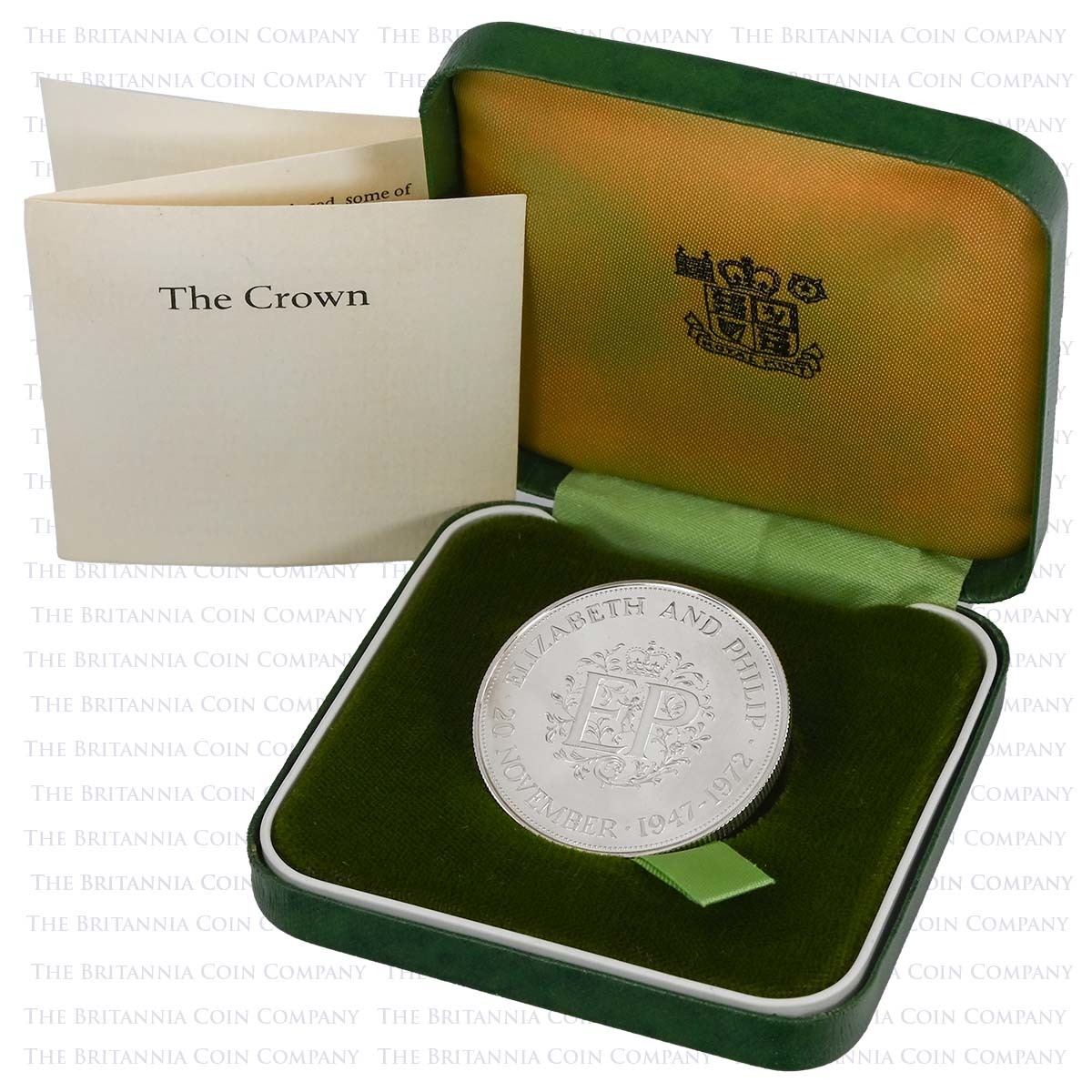 1972 Silver Wedding 25p Crown Silver Proof Boxed