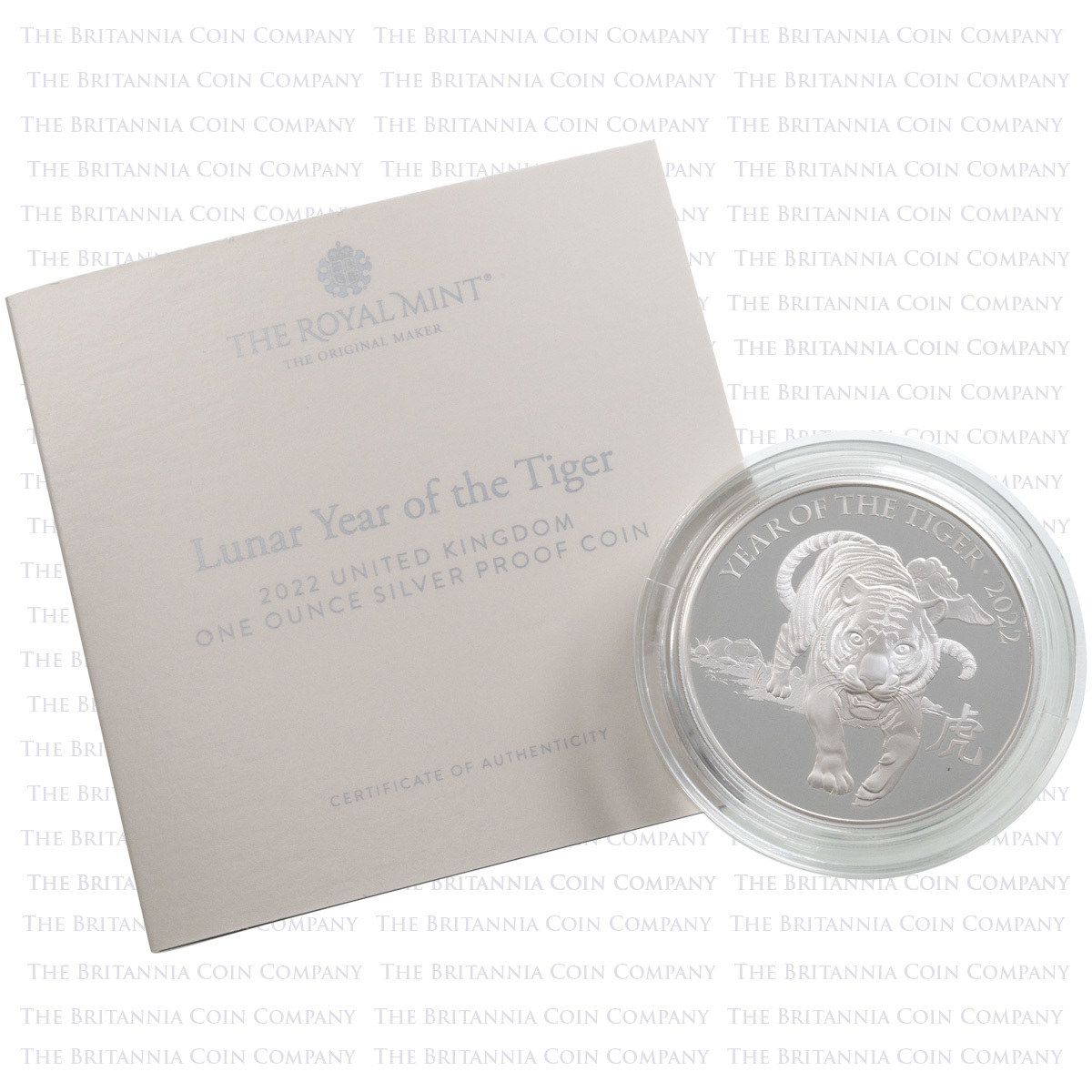 UKT22SP 2022 Lunar Year Of The Tiger One Ounce Silver Proof Coin COA