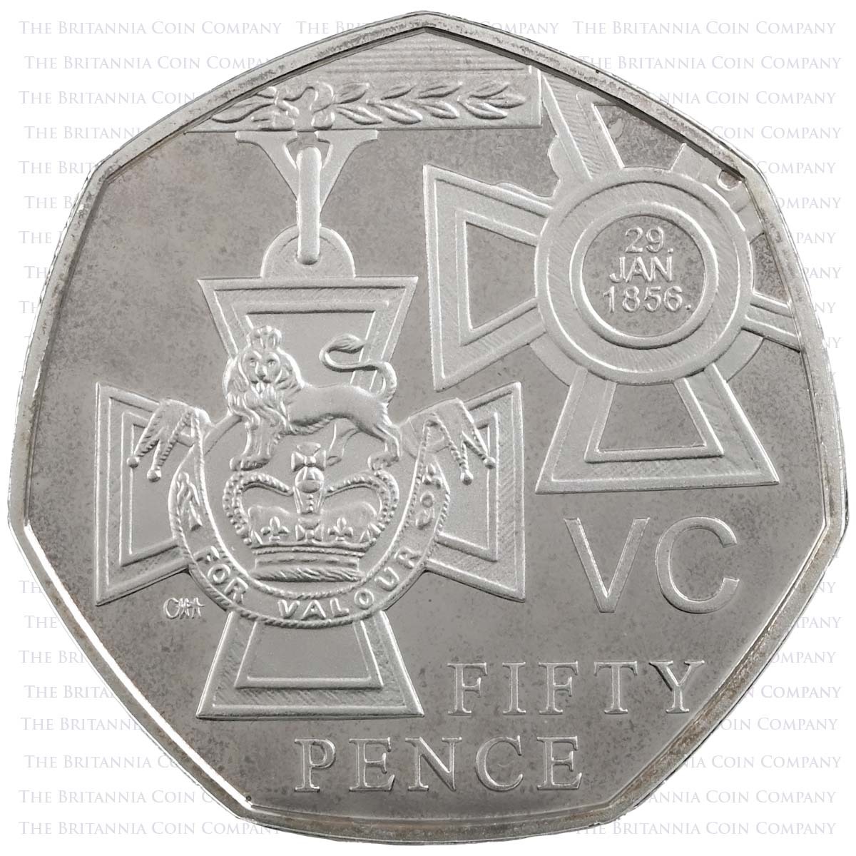 2006 Victoria Cross 50p Set Piedfort Silver Proof Badge Reverse