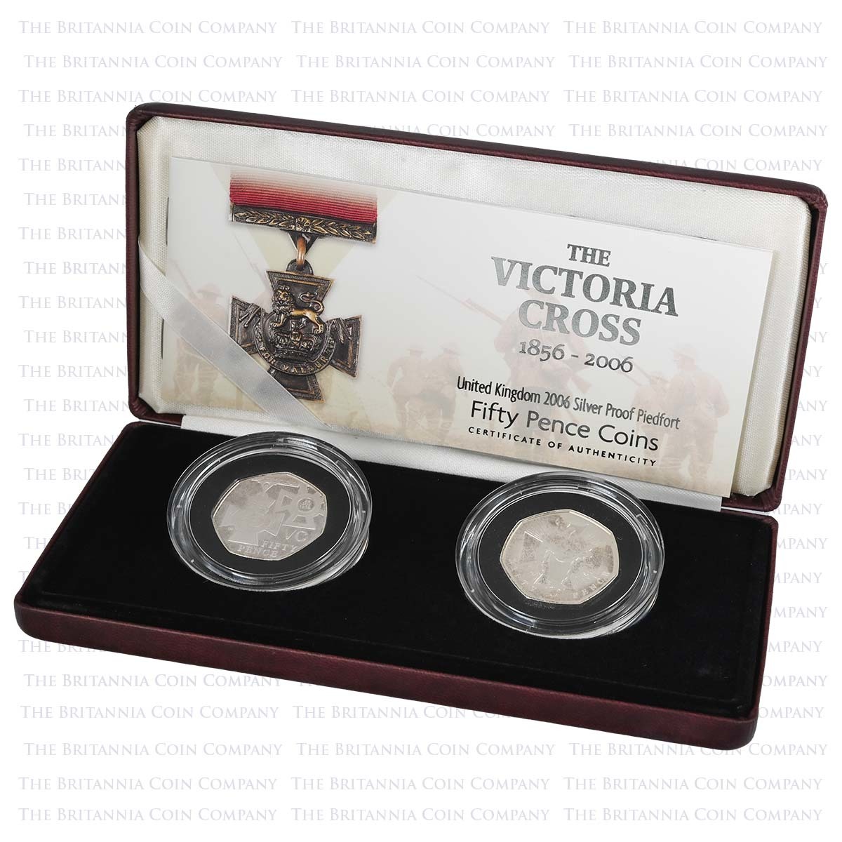 2006 Victoria Cross 50p Set Piedfort Silver Proof Boxed