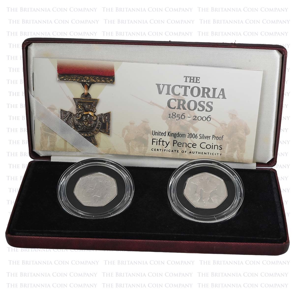 2006 Victoria Cross 50p Set Silver Proof Boxed