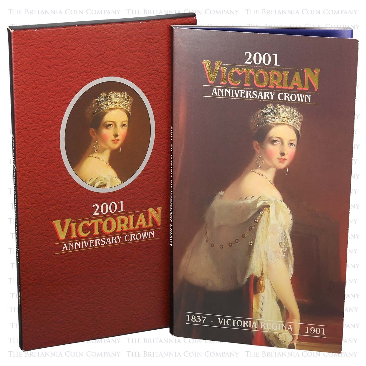 UKVESPBU 2001 Queen Victoria £5 Crown BU in Folder Packaging