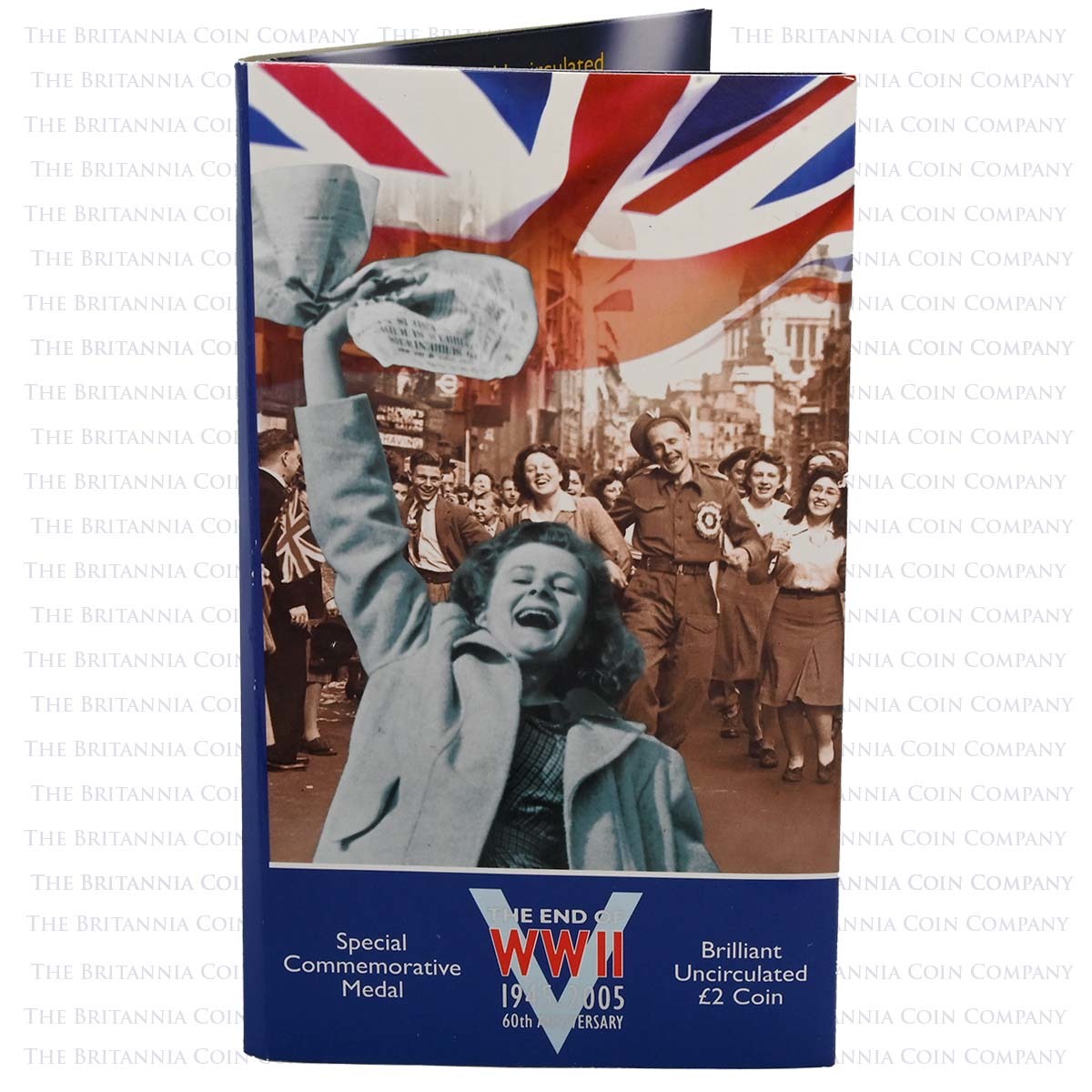 2005 St Paul's Cathedral End Of World War Two £2 Brilliant Uncirculated In Folder Packaging